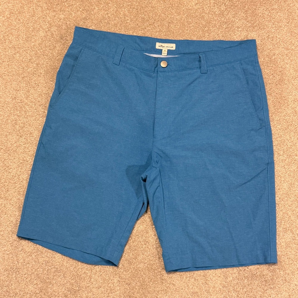 Peter Millar Golf Shorts Mens 35 Blue Performance Stretch MS20EP02 RVRBD